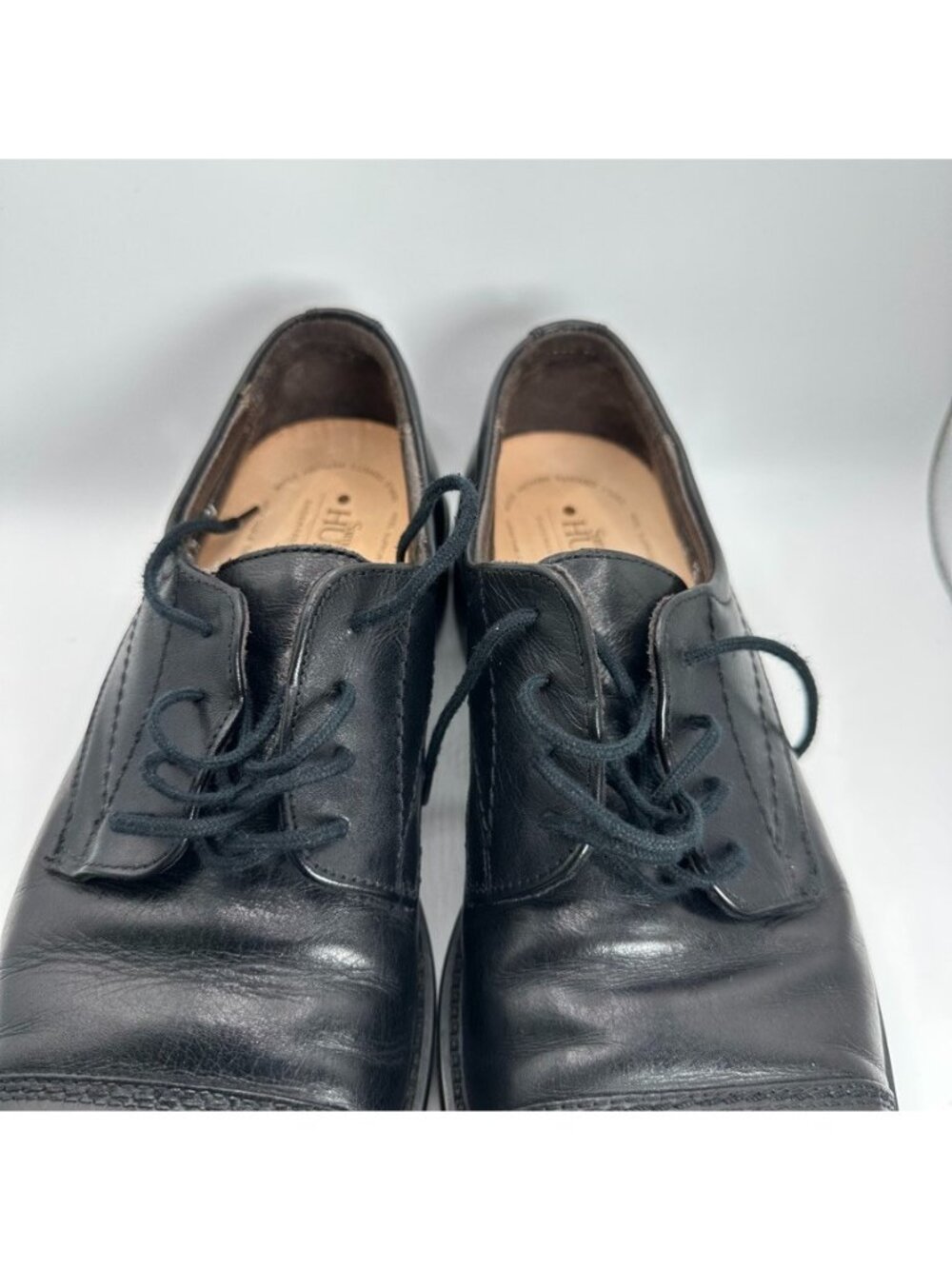 Samuel Hubbard Shoes Mens 9 M Black Cap Toe Oxford Leather Lace Up Made Italy - Picture 4 of 14